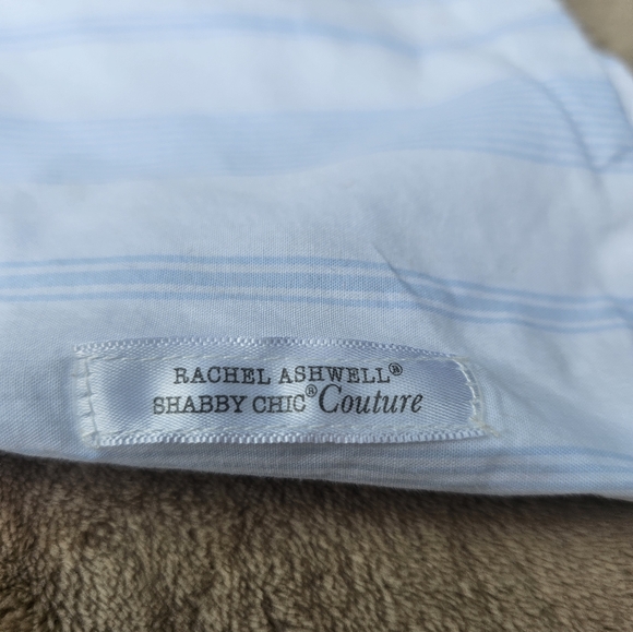 Rachel Ashwell Shabby Chic Blue Striped King Pillowcases -2 - Picture 1 of 6